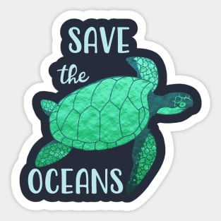 save the ocean - turtle Sticker